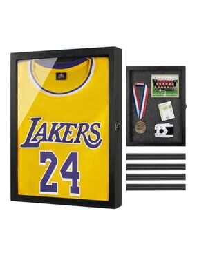 2 Pack Large Black Shadow Box Display 17"x13"x1" Memorabilia Jerseys Coins Photo